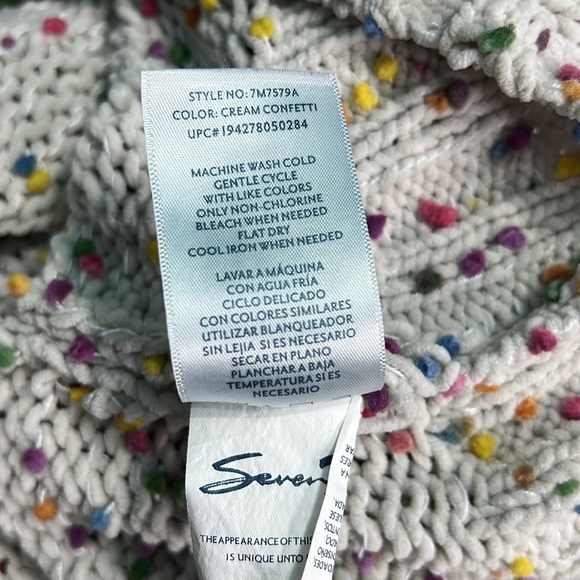 Seven 7 Large Confetti Sweater Long Sleeve - Picture 10 of 12